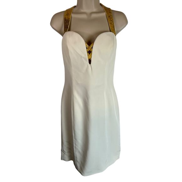 Niteline by Della Roufogali Beaded Halter Dress Vintage Cocktail 8 - Picture 1 of 14